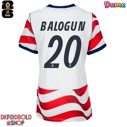 Forente stater Folarin Balogun #20 Hjemmebanetrøje Dame VM 2026 Kort ærmer